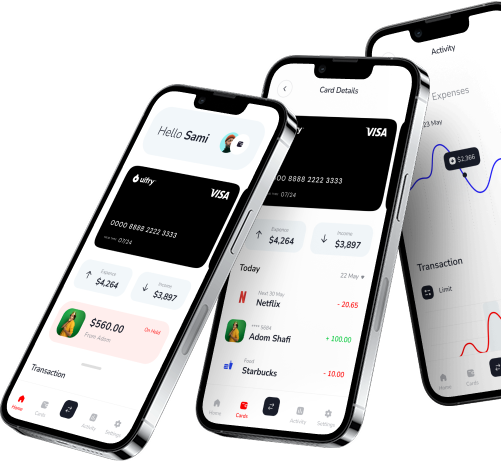 Celular com a aplicação aberta